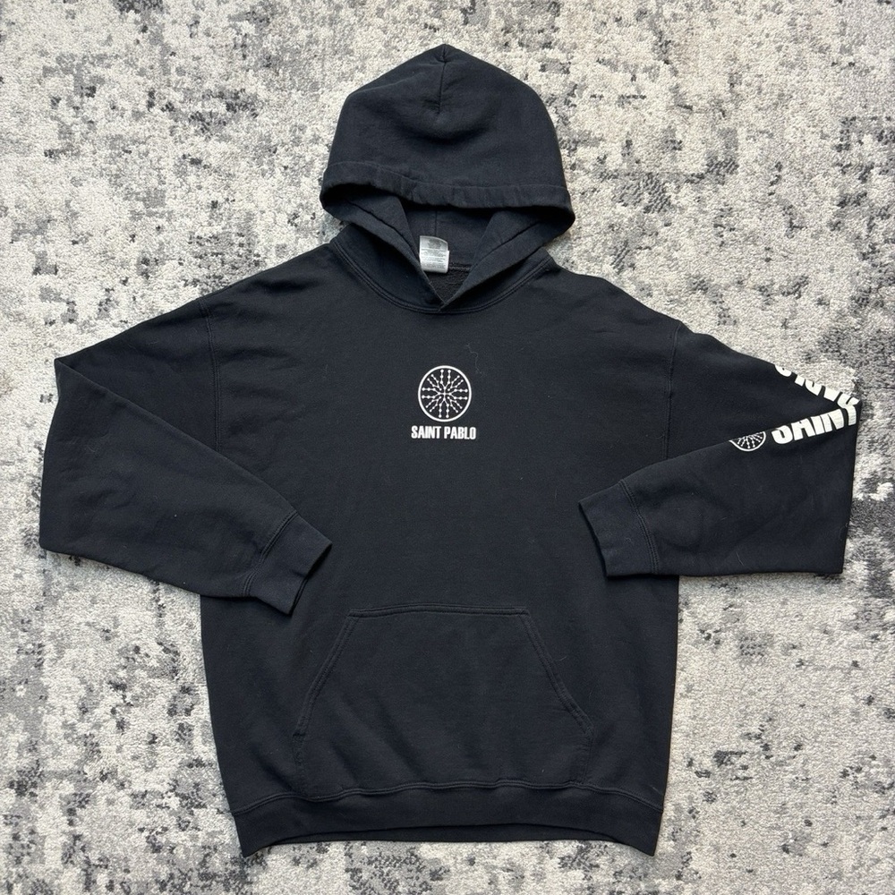 Kanye West Saint Pablo Merch Tour Pullover Hoodie Sweatshirt Black